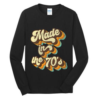 Made In The 70s Vibe Born In 70s Costume Party Tall Long Sleeve T-Shirt