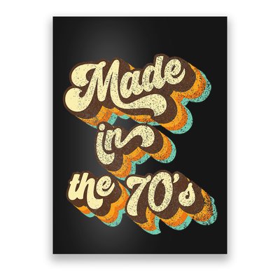 Made In The 70s Vibe Born In 70s Costume Party Poster