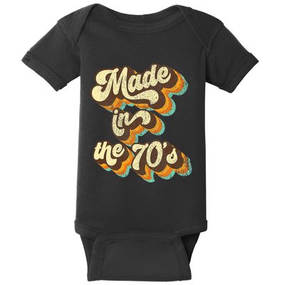 Made In The 70s Vibe Born In 70s Costume Party Baby Bodysuit