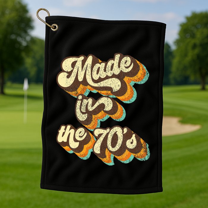 Made In The 70s Vibe Born In 70s Costume Party Golf Towel