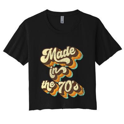 Made In The 70s Vibe Born In 70s Costume Party Crop Top