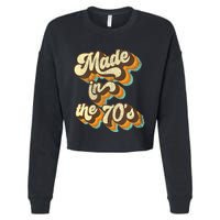 Made In The 70s Vibe Born In 70s Costume Party Cropped Pullover Crew