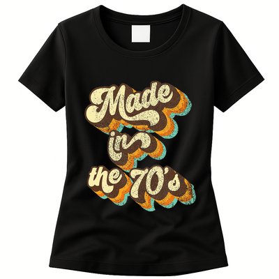 Made In The 70s Vibe Born In 70s Costume Party Womens T-Shirt