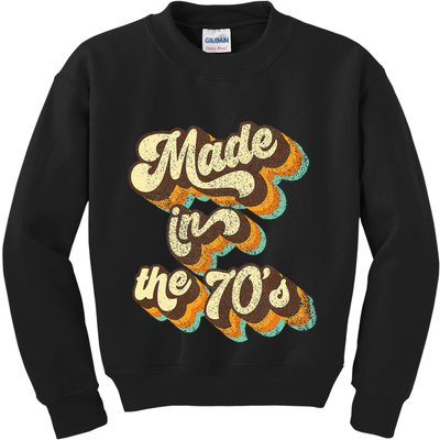Made In The 70s Vibe Born In 70s Costume Party Kids Sweatshirt