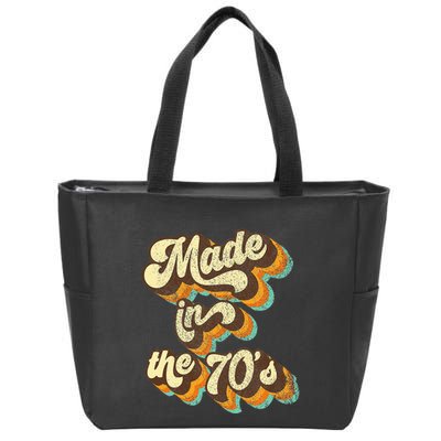 Made In The 70s Vibe Born In 70s Costume Party Zip Tote Bag