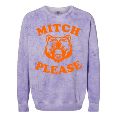 Mitch Please Bear Logo Colorblast Crewneck Sweatshirt