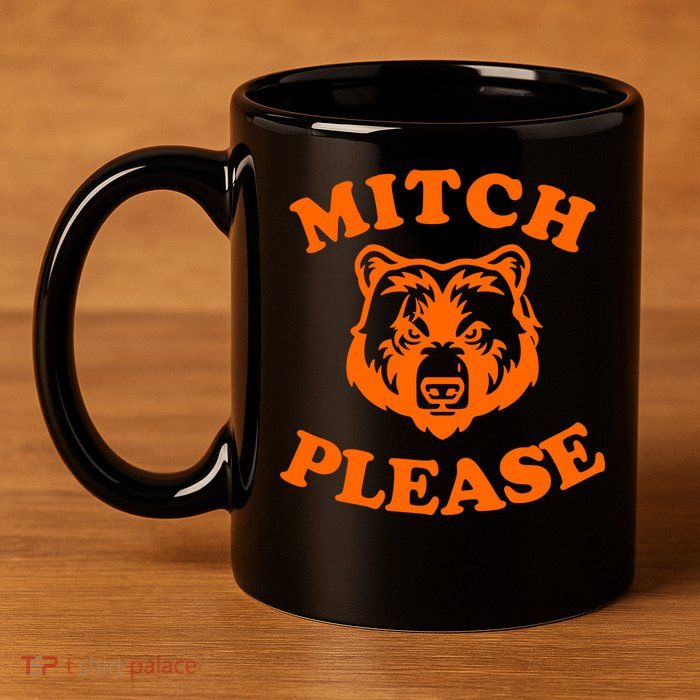 Mitch Please Bear Logo 11oz C Handle Ceramic Mug