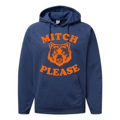 Mitch Please Bear Logo Performance Fleece Hoodie