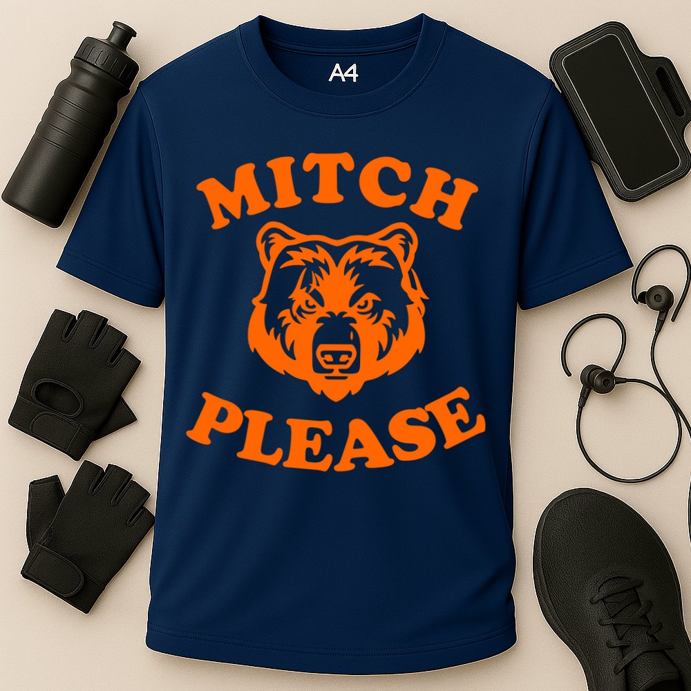 Mitch Please Bear Logo Cooling Performance Crew T-Shirt