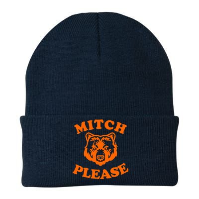 Mitch Please Bear Logo Knit Cap Winter Beanie