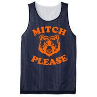 Mitch Please Bear Logo Mesh Reversible Basketball Jersey Tank