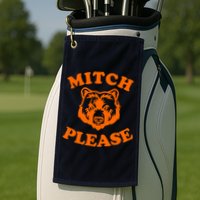 Mitch Please Bear Logo Golf Towel