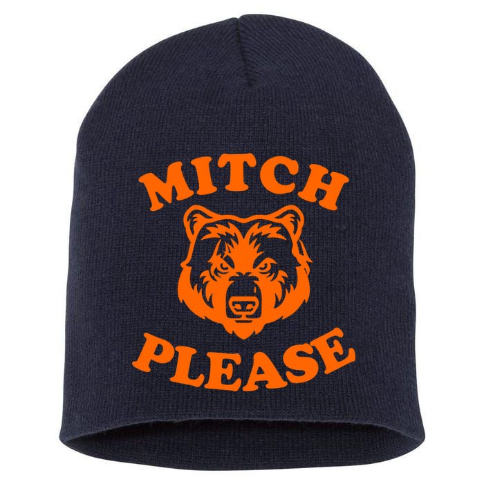 Mitch Please Bear Logo Short Acrylic Beanie