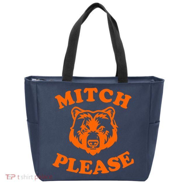 Mitch Please Bear Logo Zip Tote Bag