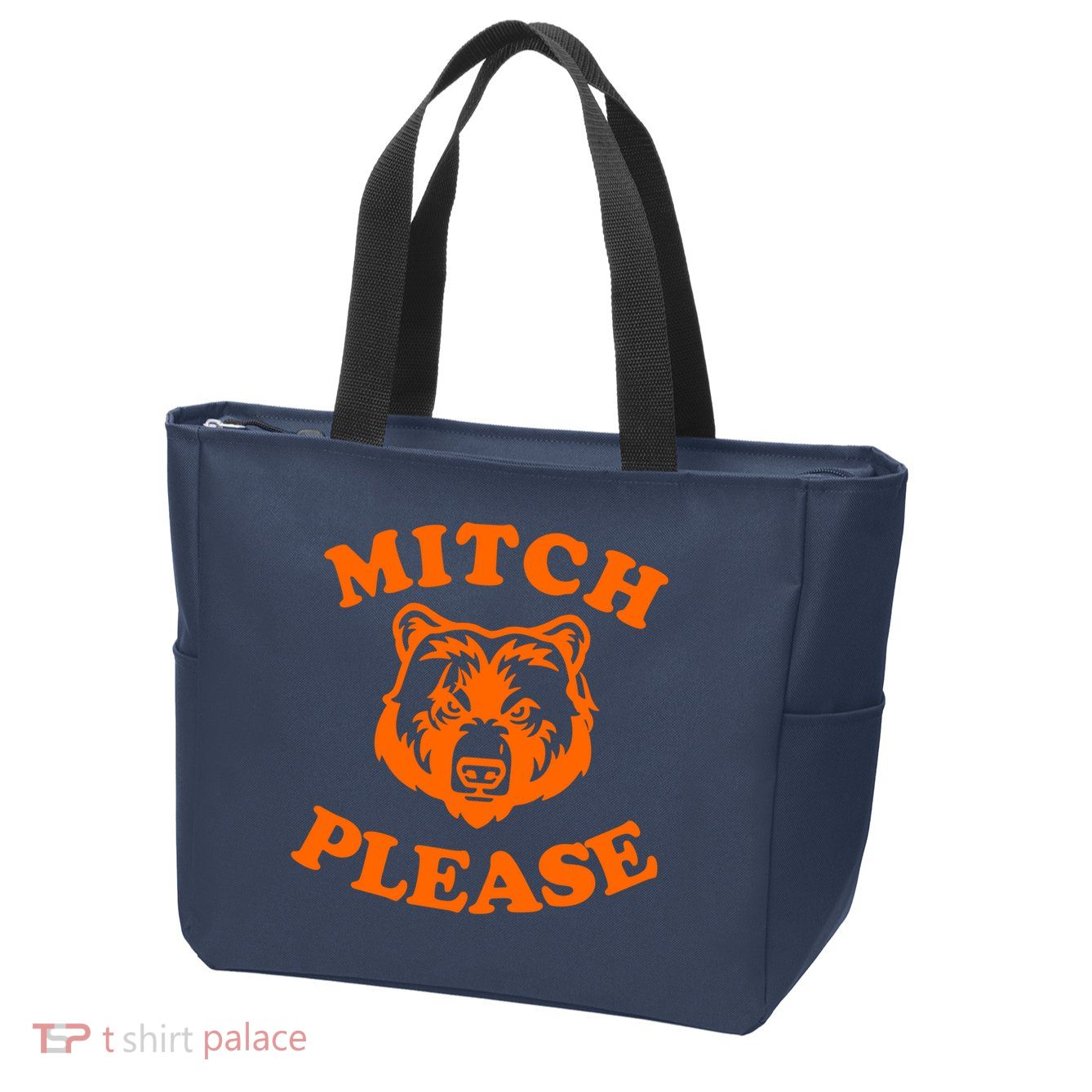 Mitch Please Bear Logo Zip Tote Bag