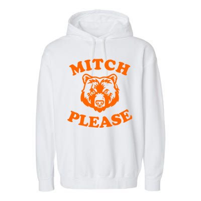 Mitch Please Bear Logo Garment-Dyed Fleece Hoodie