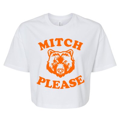 Mitch Please Bear Logo Bella+Canvas Jersey Crop Tee