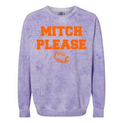 Mitch Please Football Logo Colorblast Crewneck Sweatshirt