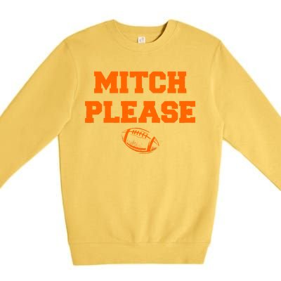 Mitch Please Football Logo Premium Crewneck Sweatshirt