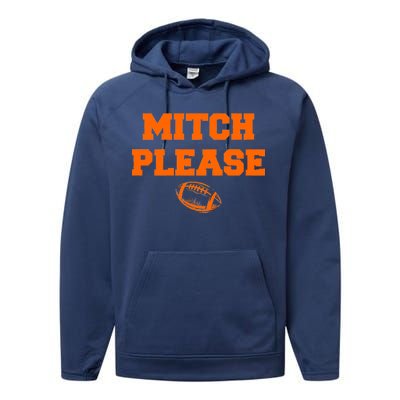 Mitch Please Football Logo Performance Fleece Hoodie