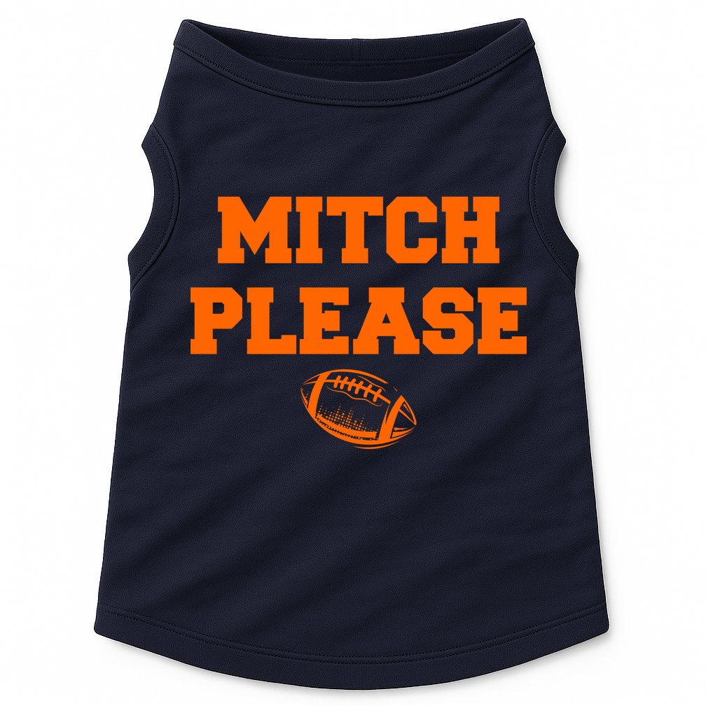 Mitch Please Football Logo Doggie Tank