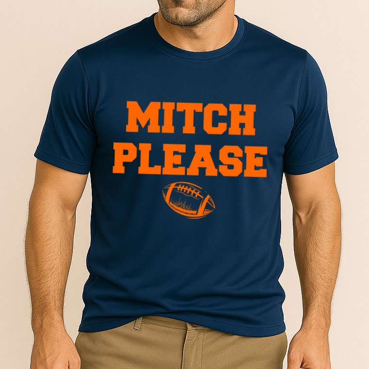 Mitch Please Football Logo Cooling Performance Crew T-Shirt