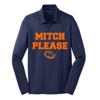 Mitch Please Football Logo Silk Touch Performance Long Sleeve Polo