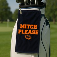 Mitch Please Football Logo Golf Towel