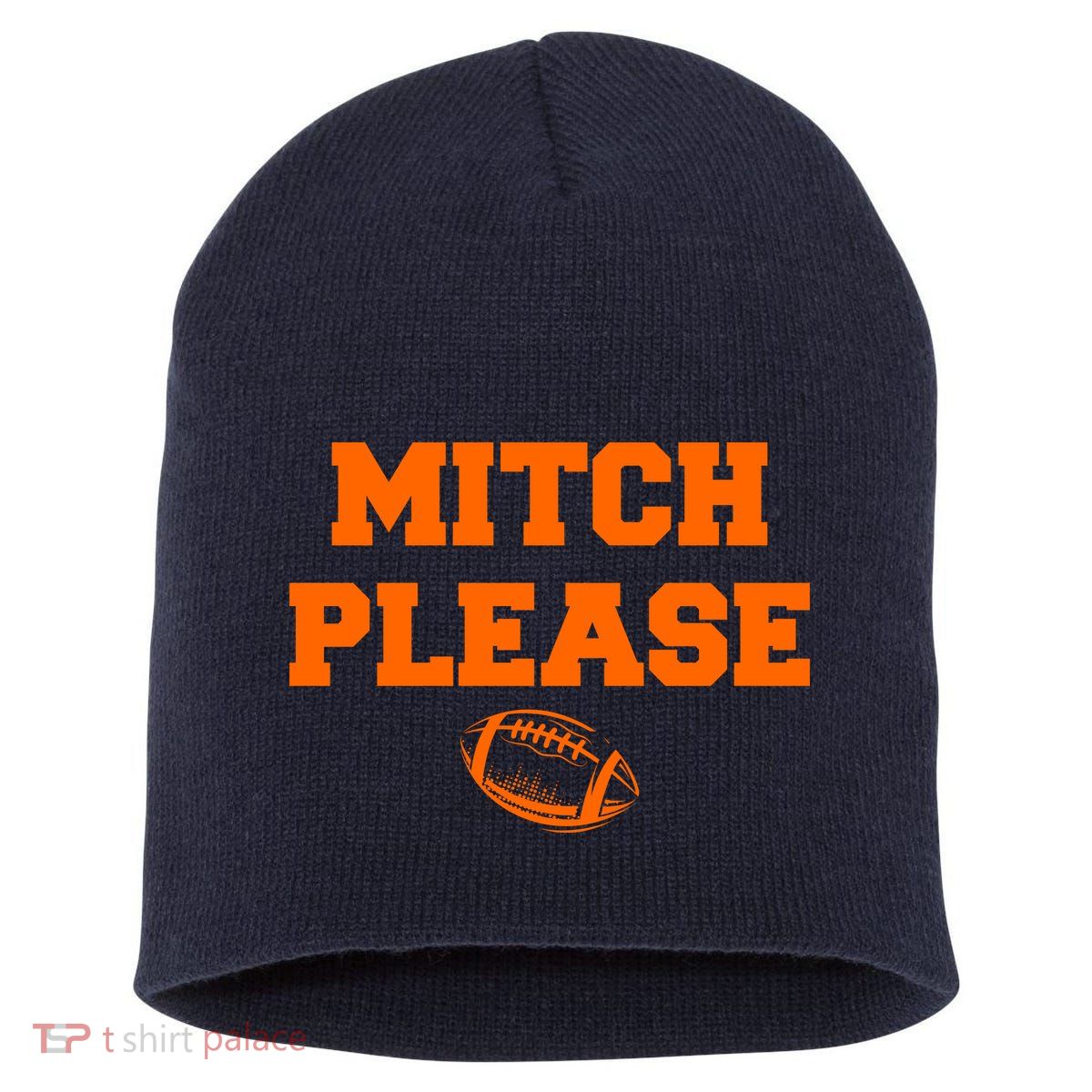 Mitch Please Football Logo Short Acrylic Beanie