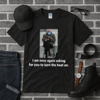 Mittens Bernie Sanders Inauguration Turn On The Heat Tall T-Shirt