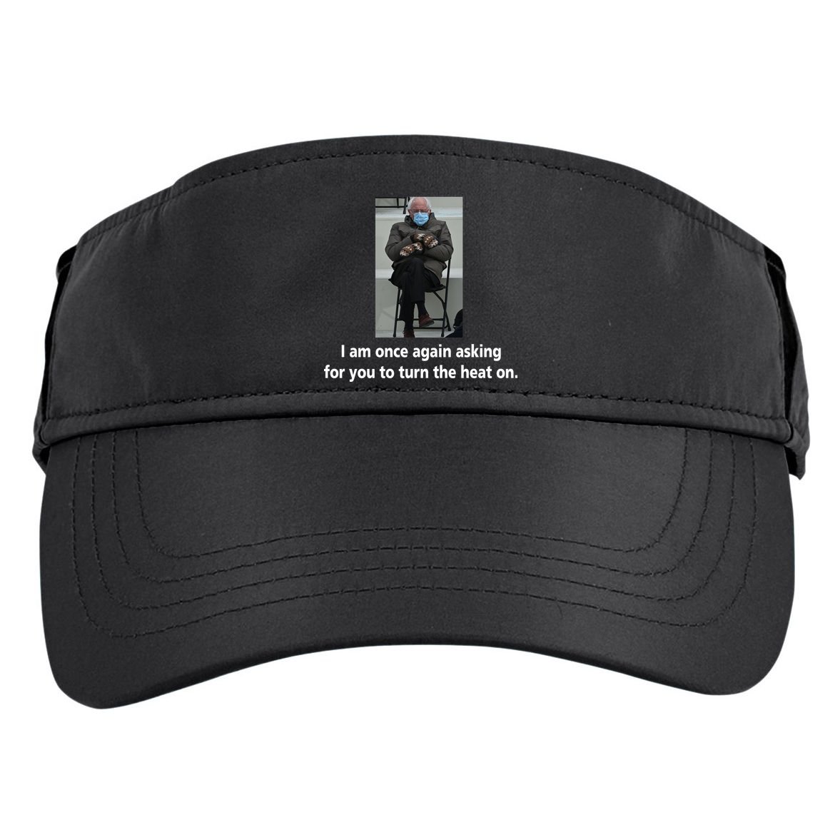 Mittens Bernie Sanders Inauguration Turn On The Heat Adult Drive Performance Visor