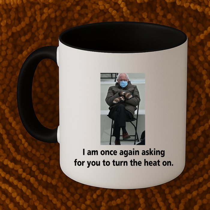 Mittens Bernie Sanders Inauguration Turn On The Heat Mug