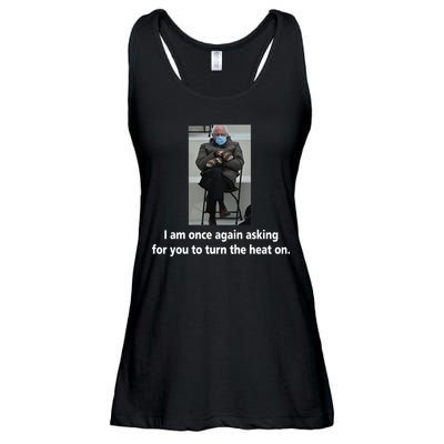 Mittens Bernie Sanders Inauguration Turn On The Heat Ladies Essential Flowy Tank