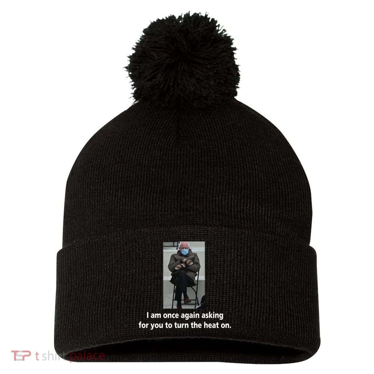 Mittens Bernie Sanders Inauguration Turn On The Heat Pom Pom 12in Knit Beanie
