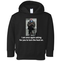 Mittens Bernie Sanders Inauguration Turn On The Heat Toddler Hoodie