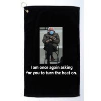 Mittens Bernie Sanders Inauguration Turn On The Heat Golf Towel