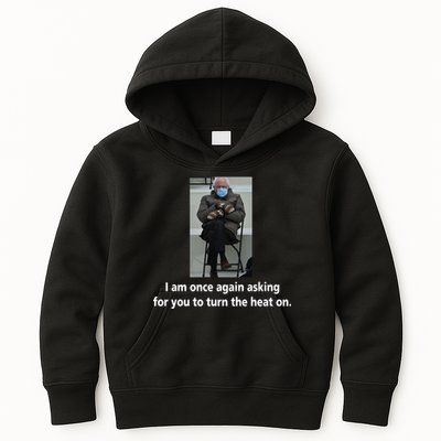 Mittens Bernie Sanders Inauguration Turn On The Heat Kids Hoodie
