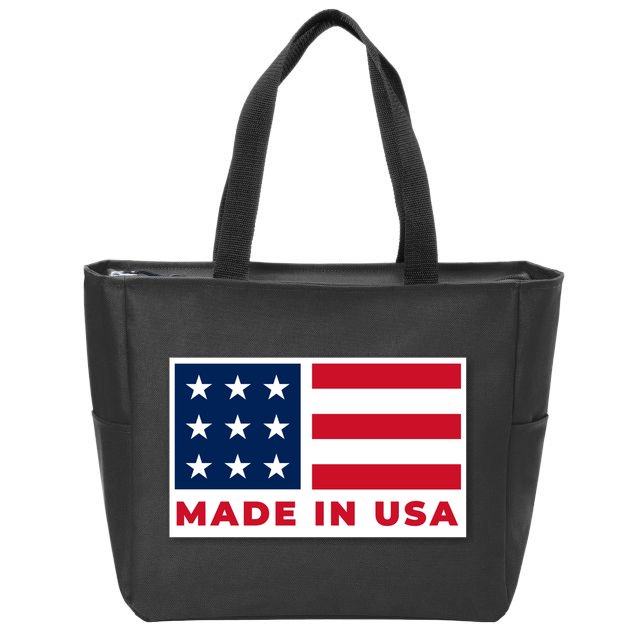 Made In USA Zip Tote Bag