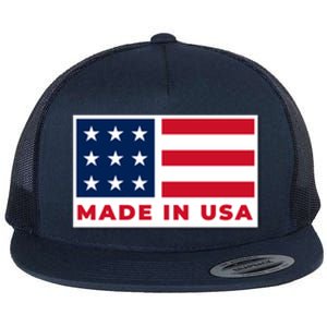 Made In USA Flat Bill Trucker Hat