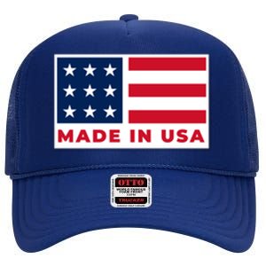 Made In USA High Crown Mesh Back Trucker Hat