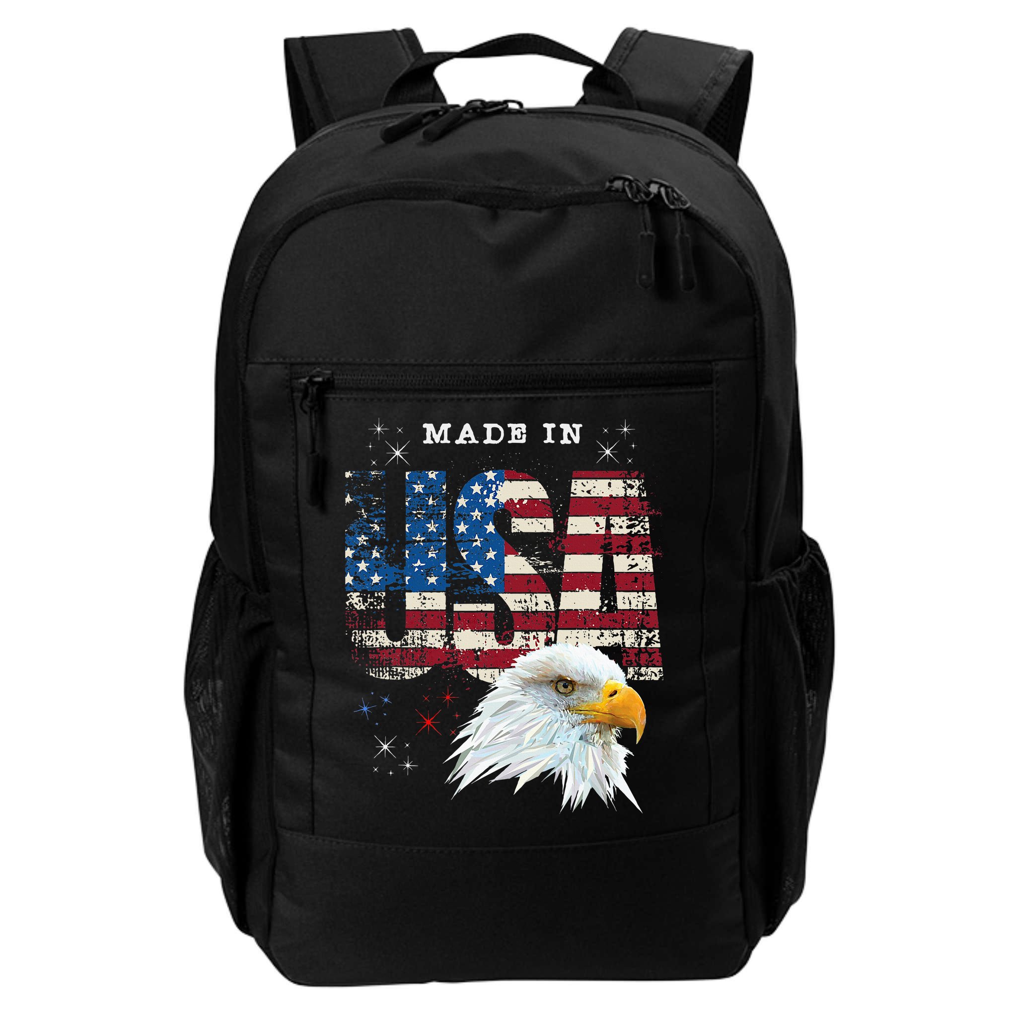 Made In Usa Patriotic American Flag Bald Eagle America Backpack