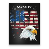 Made In Usa Patriotic American Flag Bald Eagle America Poster