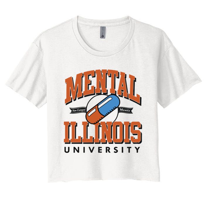 Mental Illinois University Women's Crop Top Tee