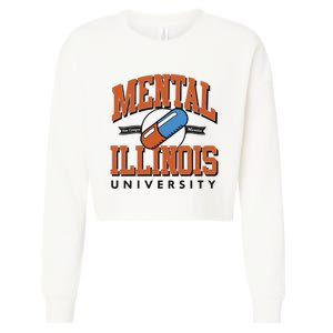 Mental Illinois University Cropped Pullover Crew