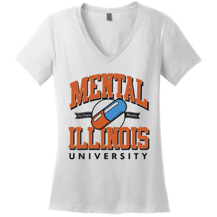 Mental Illinois University Women's V-Neck T-Shirt