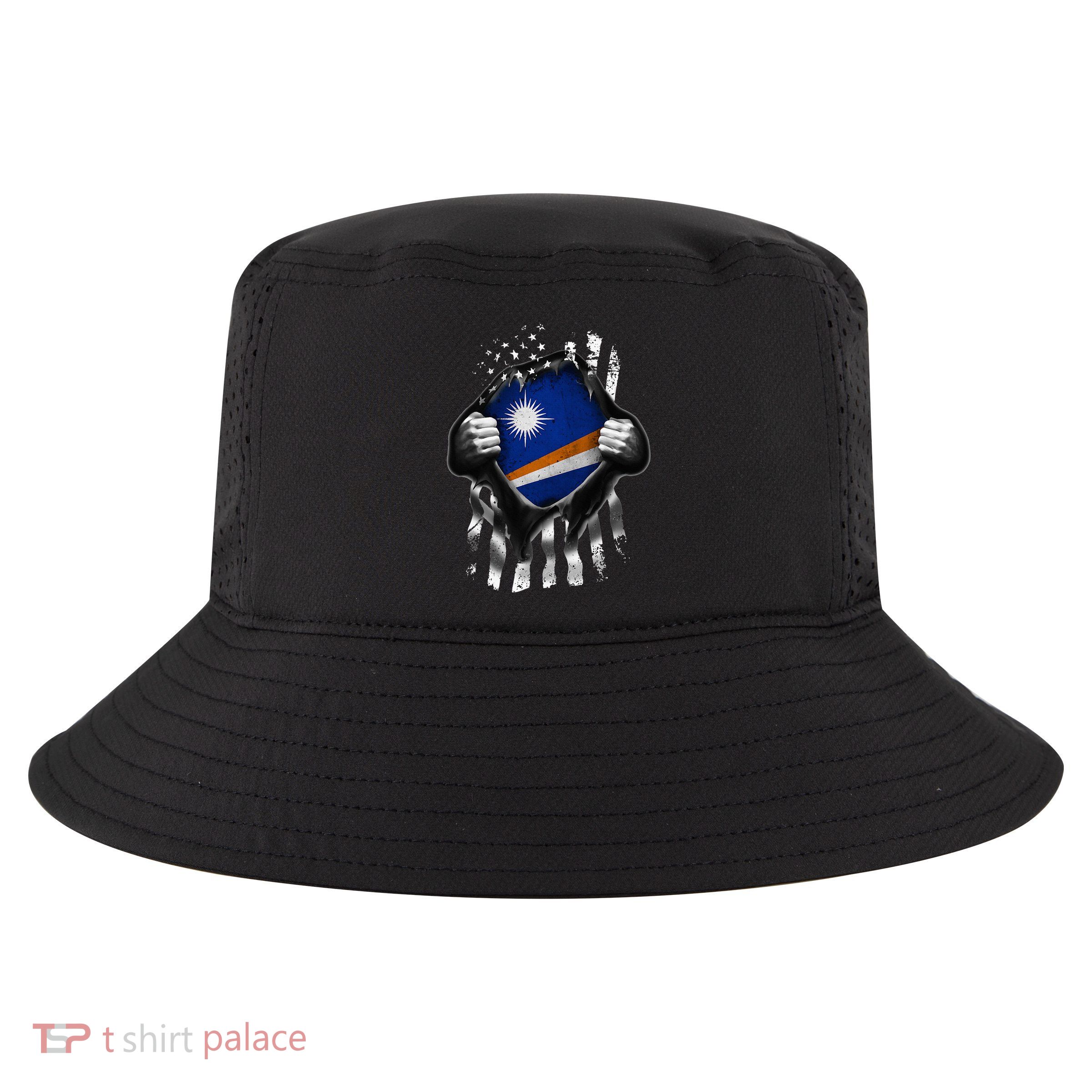 Marshall Islands Usa Flag Marshallese American Cool Comfort Performance Bucket Hat