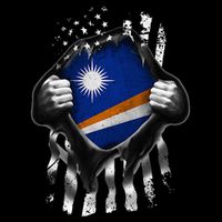 Marshall Islands Usa Flag Marshallese American Cooling Performance Crew T-Shirt