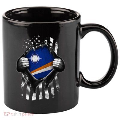 Marshall Islands Usa Flag Marshallese American 11oz C Handle Ceramic Mug