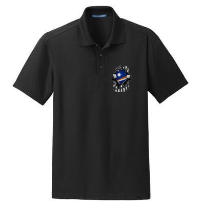 Marshall Islands Usa Flag Marshallese American Dry Zone Grid Polo