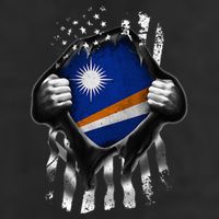 Marshall Islands Usa Flag Marshallese American Microfiber Hand Towel